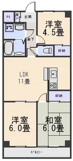 サンシティ弐番館【6階】の間取り