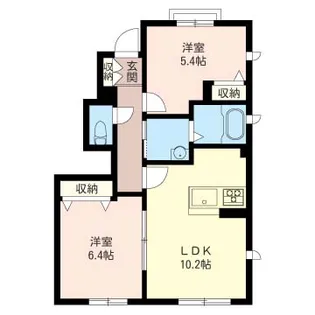 メホールカーサI【1階】の間取り