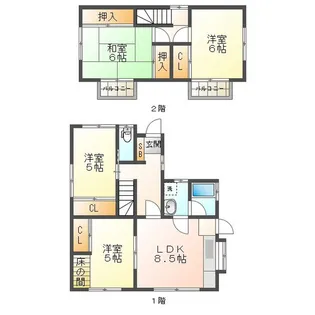 三重県四日市市大井手1【一戸建】の間取り