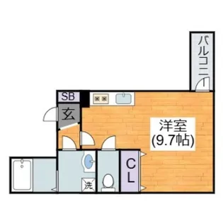 Rinon瓜破東【1階】の間取り