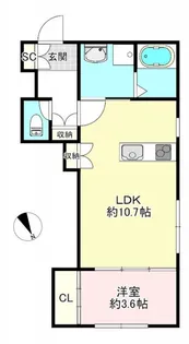 ビスカ篠尾【2階】の間取り