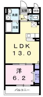 アリーサコート セント【2階】の間取り