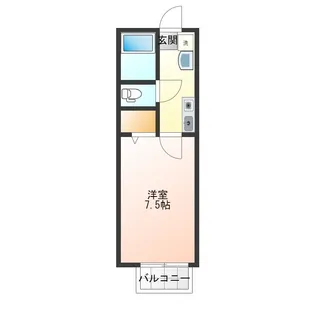 エクセルさくら【1階】の間取り