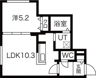 ALPHA東札幌A2【1階】の間取り