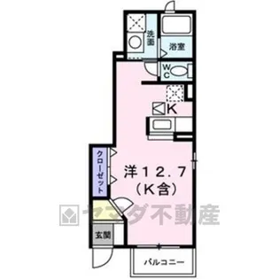 サンライズK2【1階】の間取り