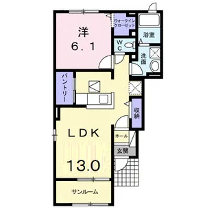 セカンド カノン【1階】の間取り