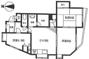 プエンテリバロ玉川【4階】の間取り