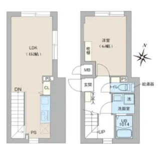 クリオ ラモード目黒洗足の間取り