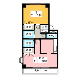 サンプレス市場木【1階】の間取り