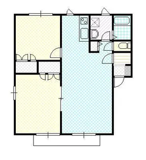 メンバーズタウン久米C【1階】の間取り