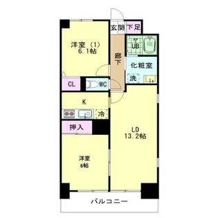 CASA ELEVATO【6階】の間取り
