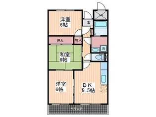 ソレイユ庚午【3階】の間取り