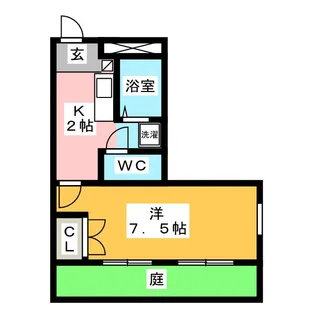 ウイングMARUNO【1階】の間取り