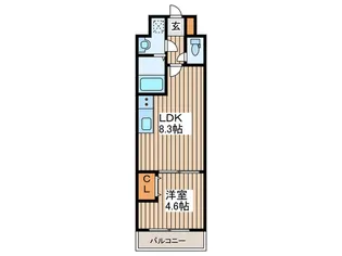 BLESSED LIFE上杉【3階】の間取り