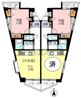 I&D【4階】の間取り