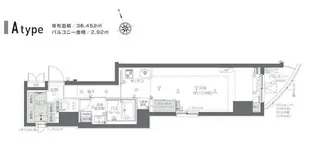 ZOOM新宿夏目坂【3階】の間取り
