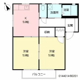 メゾン白水 B棟【2階】の間取り