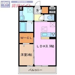 エムズモンピュール49【1階】の間取り