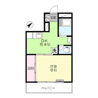 千鳥町アーバンドエル【4階】の間取り
