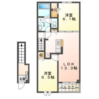 ヘリテージ【2階】の間取り