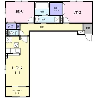 ガーデン テラス【1階】の間取り