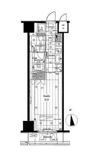 コンパートメント東京中央【3階】の間取り