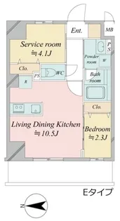 ドゥーエ王子神谷【2階】の間取り