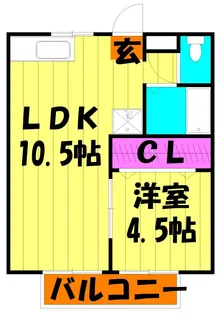 ハイムエル越谷【1階】の間取り