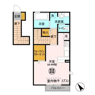 フォルテューヌC【1階】の間取り