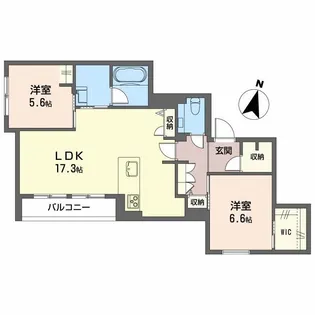 シャーメゾン笹和【2階】の間取り