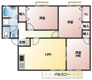 メゾンシャルマン【1階】の間取り