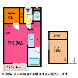 セザンヌ中央通【2階】の間取り