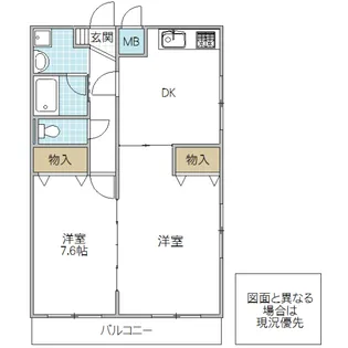 フローラ新荘【2階】の間取り