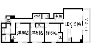 プレジール宝塚【1階】の間取り