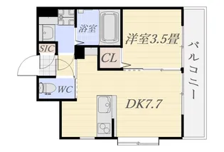 パーシモン上荒田【7階】の間取り