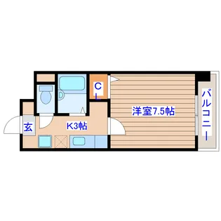 正栄ビル西公園【6階】の間取り