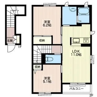 シャーメゾン八幡【2階】の間取り