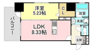 プレジデンス ザ小倉【6階】の間取り