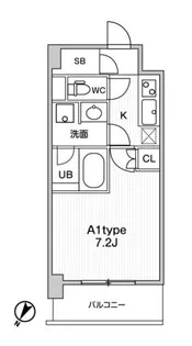 JMFResidence町田【7階】の間取り