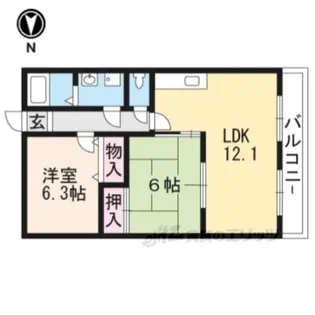 RIVERANNERENA【2階】の間取り