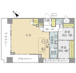 ザ・プレミア新潟萬代橋【14階】の間取り