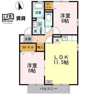 ルミエール壱番館【2階】の間取り