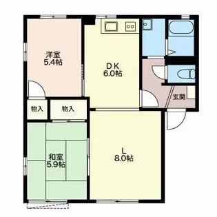 フレグランス中伊豆【1階】の間取り