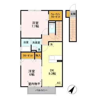 ローズコート西三島 D棟【2階】の間取り