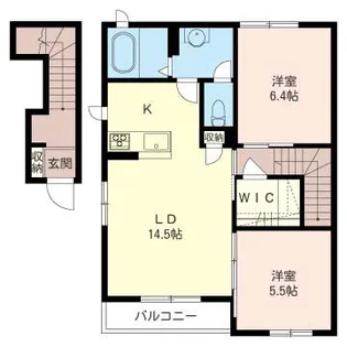 メゾン・ラルジュF【2階】の間取り