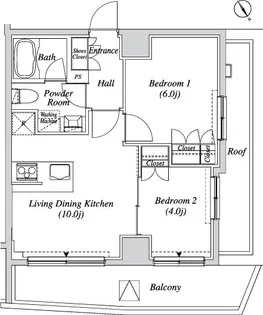 カーサスプレンディッド小石川【6階】の間取り