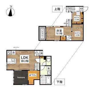 ADC西熊本IBUKI【1階】の間取り