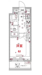 クレイシア大井町【6階】の間取り