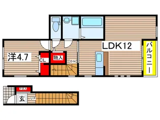 プロスペレ霞目【2階】の間取り