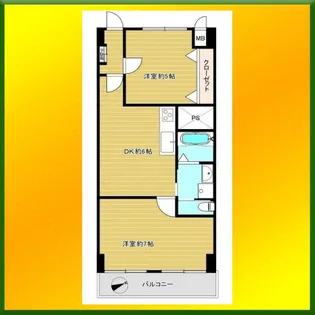 田無永谷マンション【2階】の間取り
